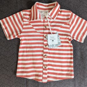 Kate Quinn Organic Cotton Striped Polo Shirt 18-24 Months